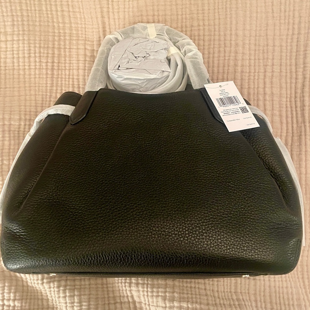 Kate Spade Large Dumpling Satchel. Black Pebbled Leather. NWT. Classic! - Picture 8 of 10